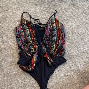 Striped Multicolor One-Piece Bodysuit